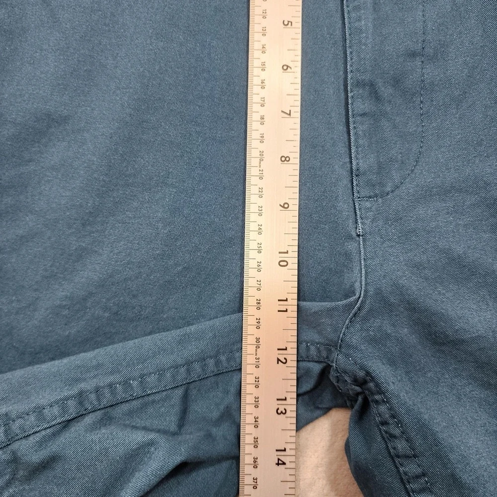 City Streets Shorts Mens 36 Blue Chino Flat Front Preppy Casual Summer Cotton